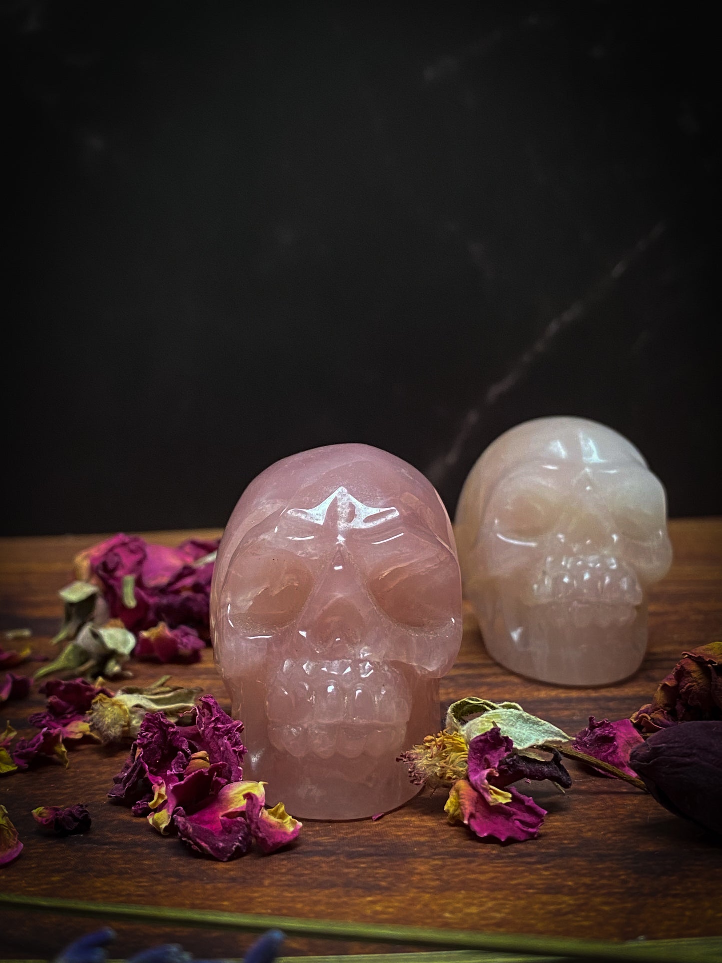 Mini Rose Quartz Skulls